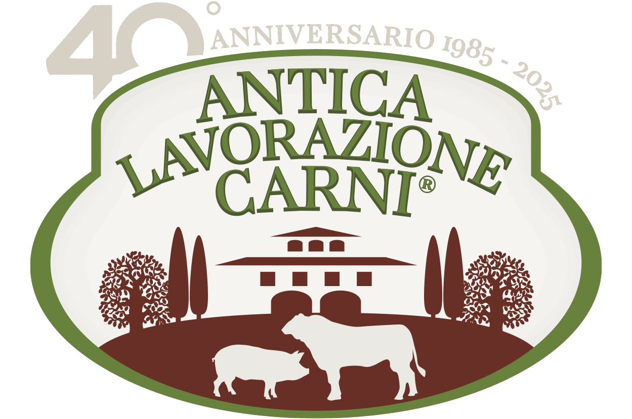 Logo Antica Lavorazione Carni - anniversario 40 anni