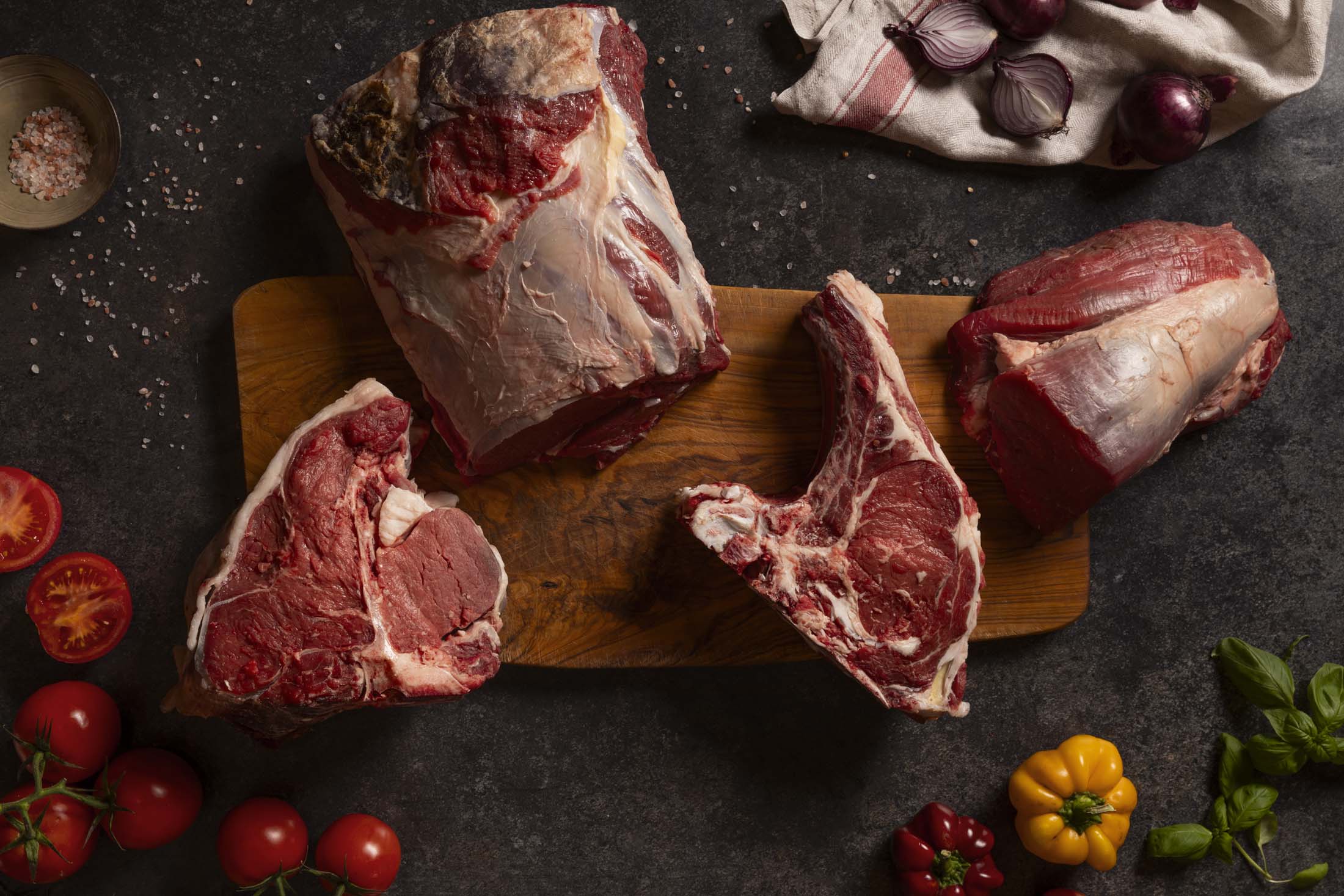 Tagli di carne a marchio Antica Lavorazione Carni